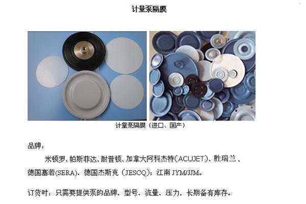 南通計(jì)量泵隔膜